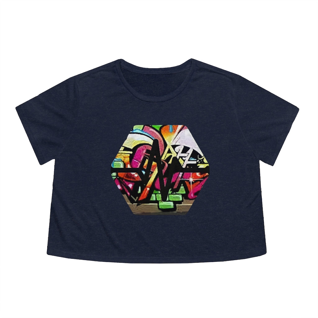PulseChain Graffiti #4 Women's Flowy Cropped Tee