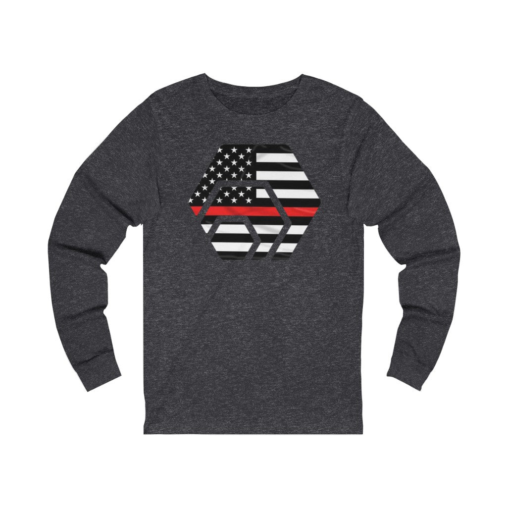HEX Thin Red Line Unisex Jersey Long Sleeve Tee