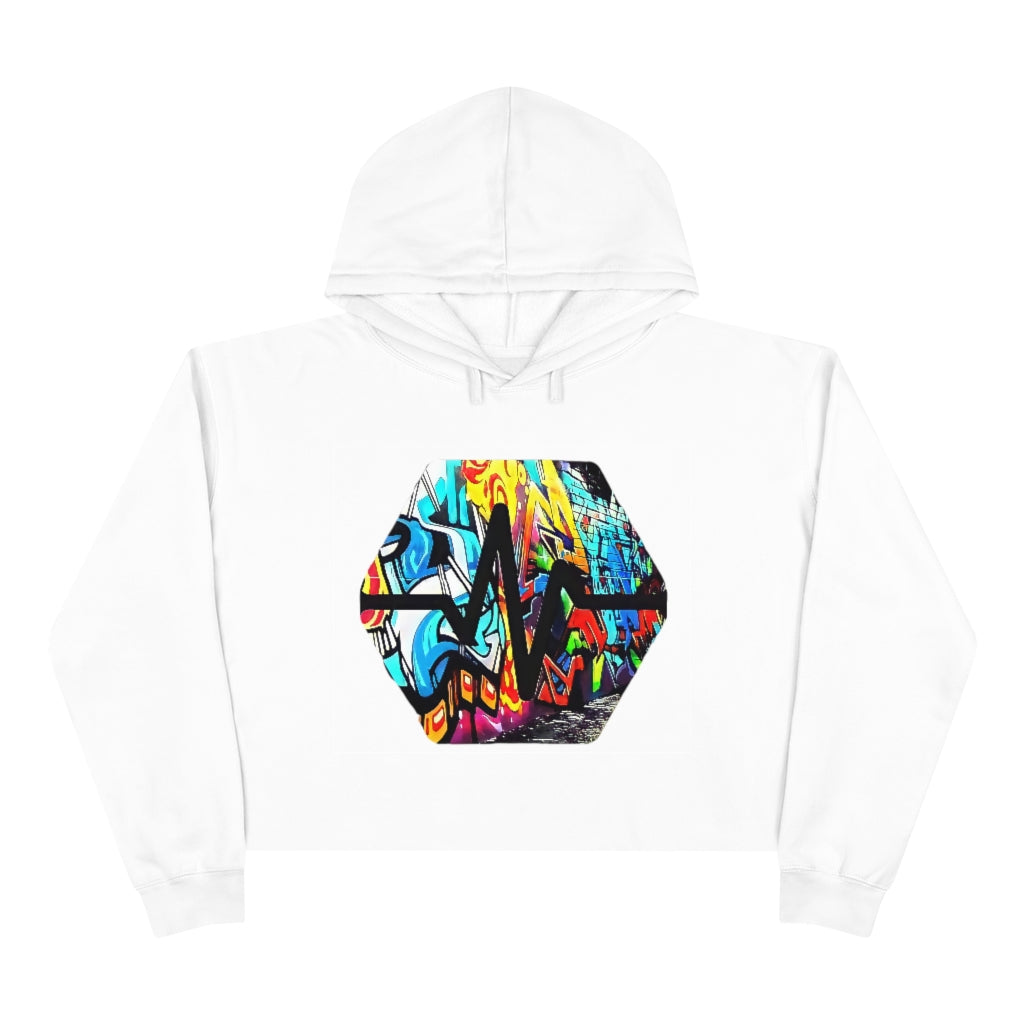 PulseChain Graffiti #5 Women's Crop Hoodie