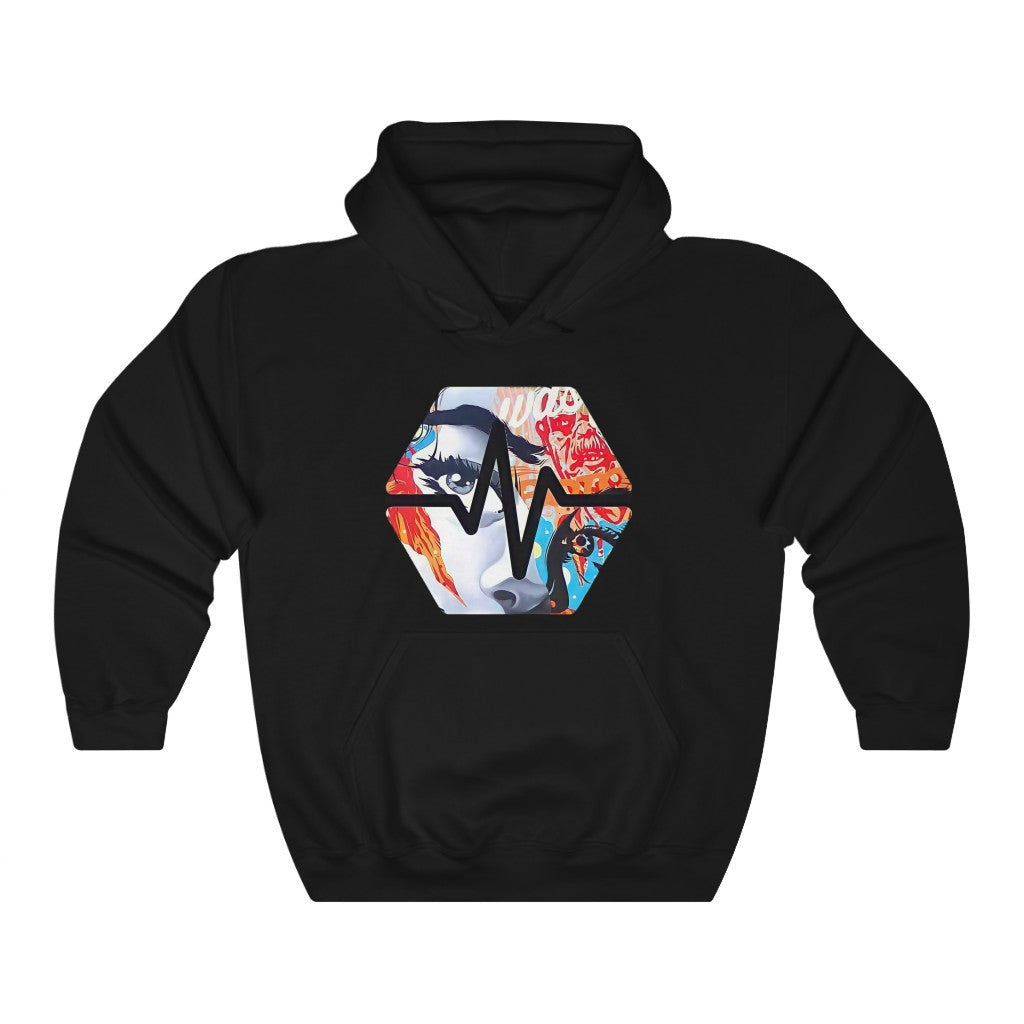 PulseChain Graffiti #3 Unisex Heavy Blend Hooded Sweatshirt
