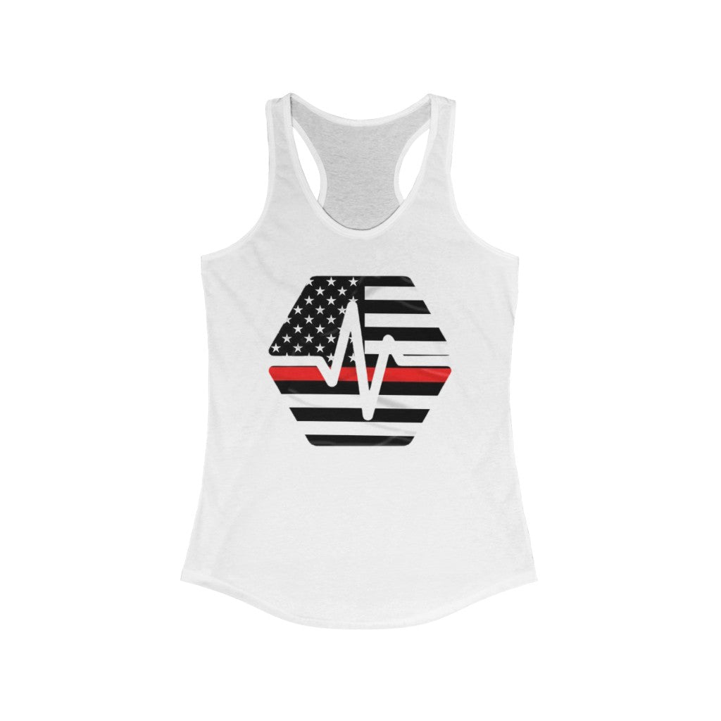 PulseChain Thin Red Line Women's Ideal Racerback Tank