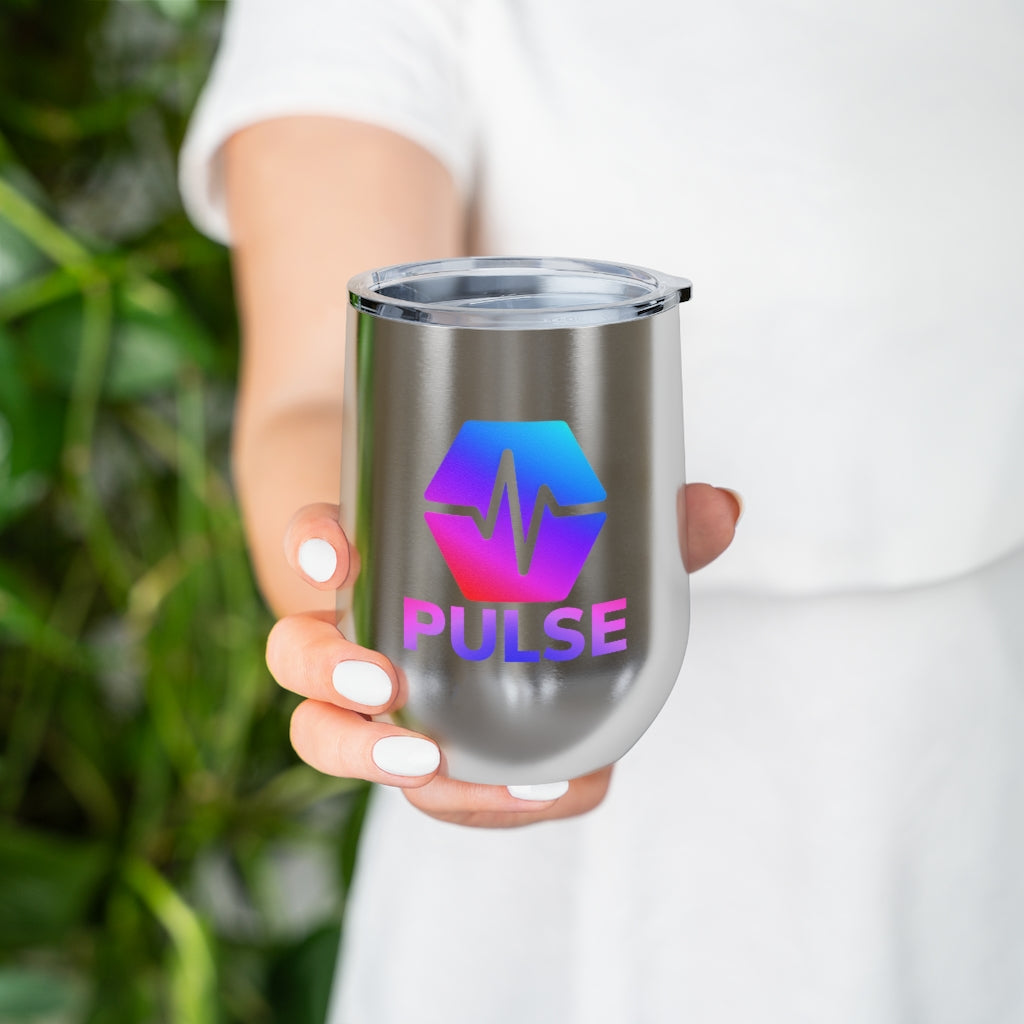 PulseChain 12oz Insulated Wine Tumbler