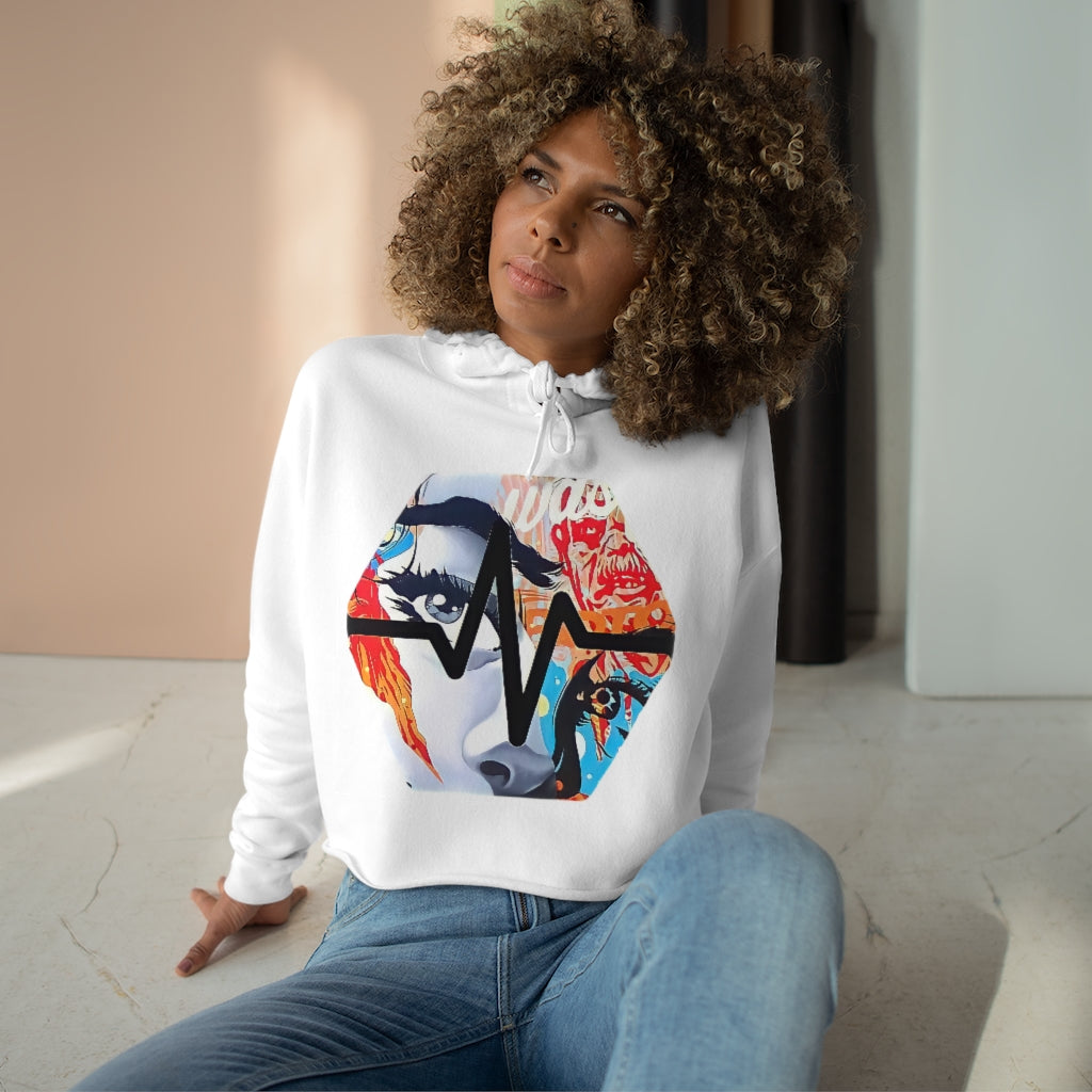 PulseChain Graffiti #3 Women's Crop Hoodie