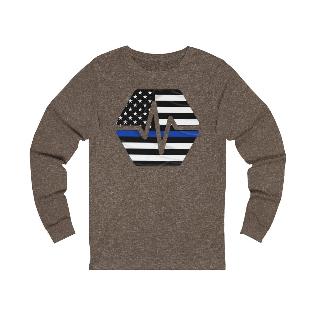 PulseChain Thin Blue Line Unisex Jersey Long Sleeve Tee