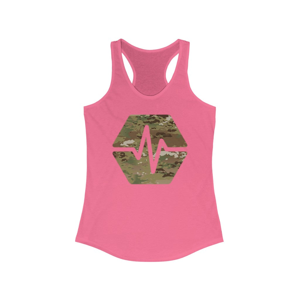PulseChain Army Camouflage Women's Ideal Racerback Tank