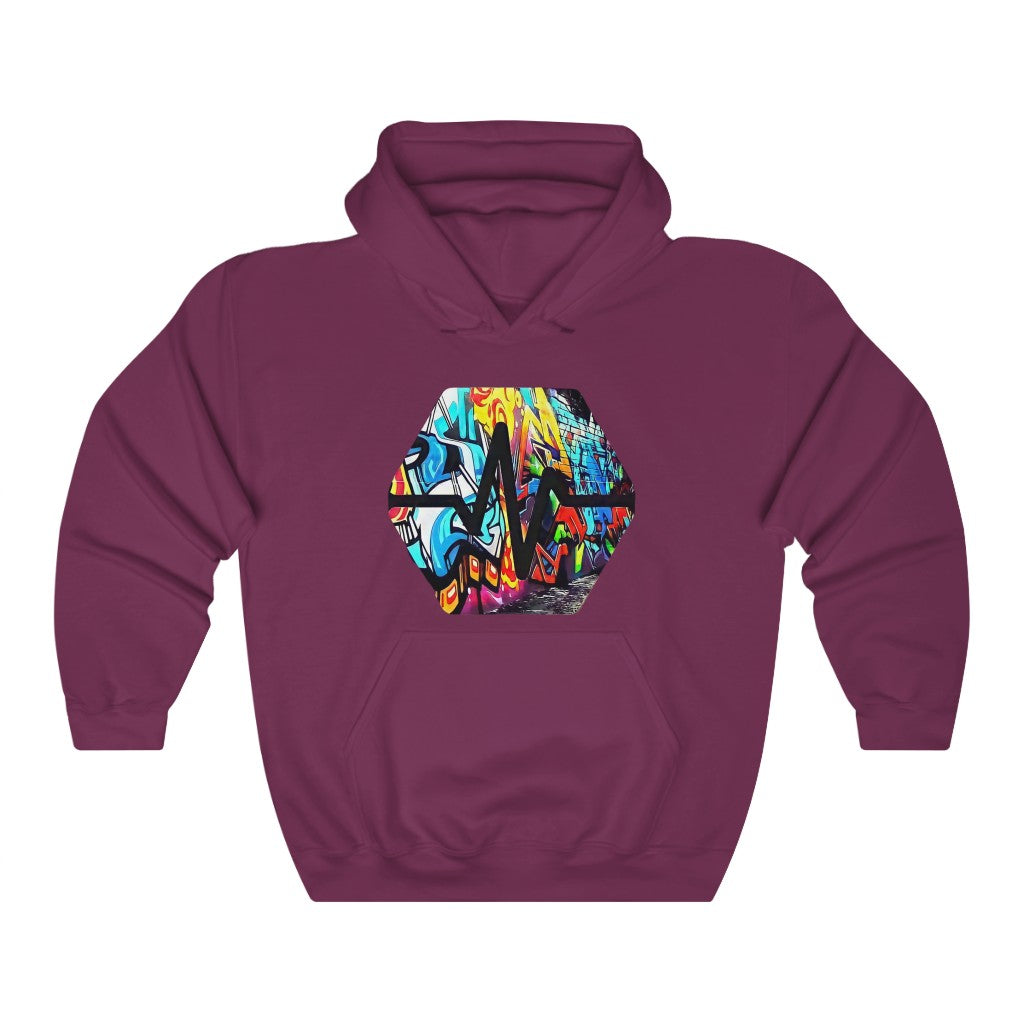 PulseChain Graffiti #5 Unisex Heavy Blend Hooded Sweatshirt