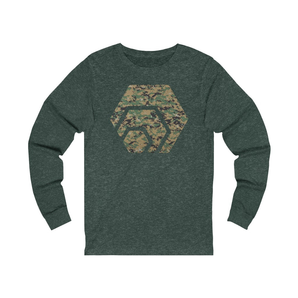 HEX Marine Camouflage Unisex Jersey Long Sleeve Tee