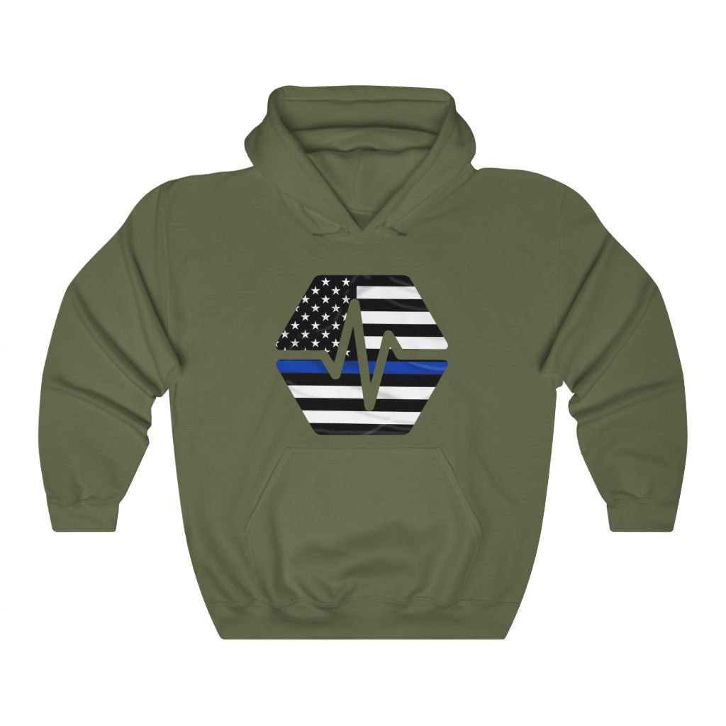PulseChain Thin Blue Line Unisex Heavy Blend Hooded Sweatshirt