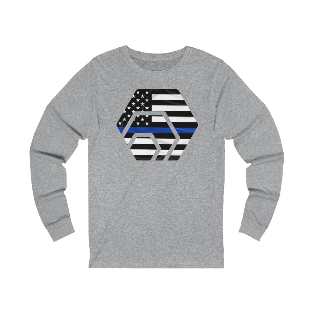 HEX Thin Blue Line Unisex Jersey Long Sleeve Tee