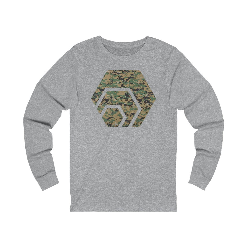 HEX Marine Camouflage Unisex Jersey Long Sleeve Tee