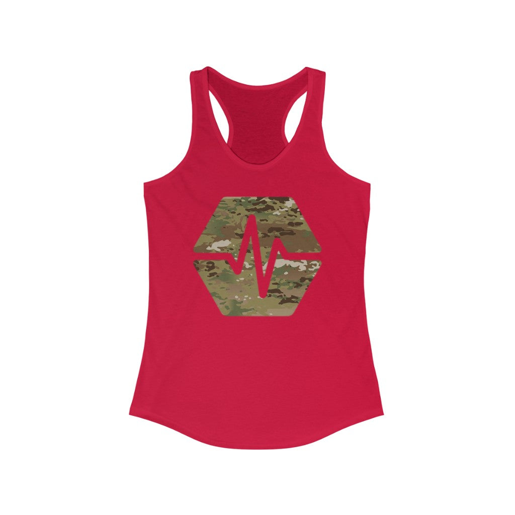 PulseChain Army Camouflage Women's Ideal Racerback Tank