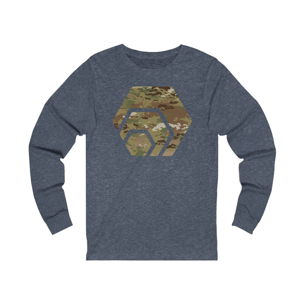 Hex Army Camouflage Unisex Jersey Long Sleeve Tee