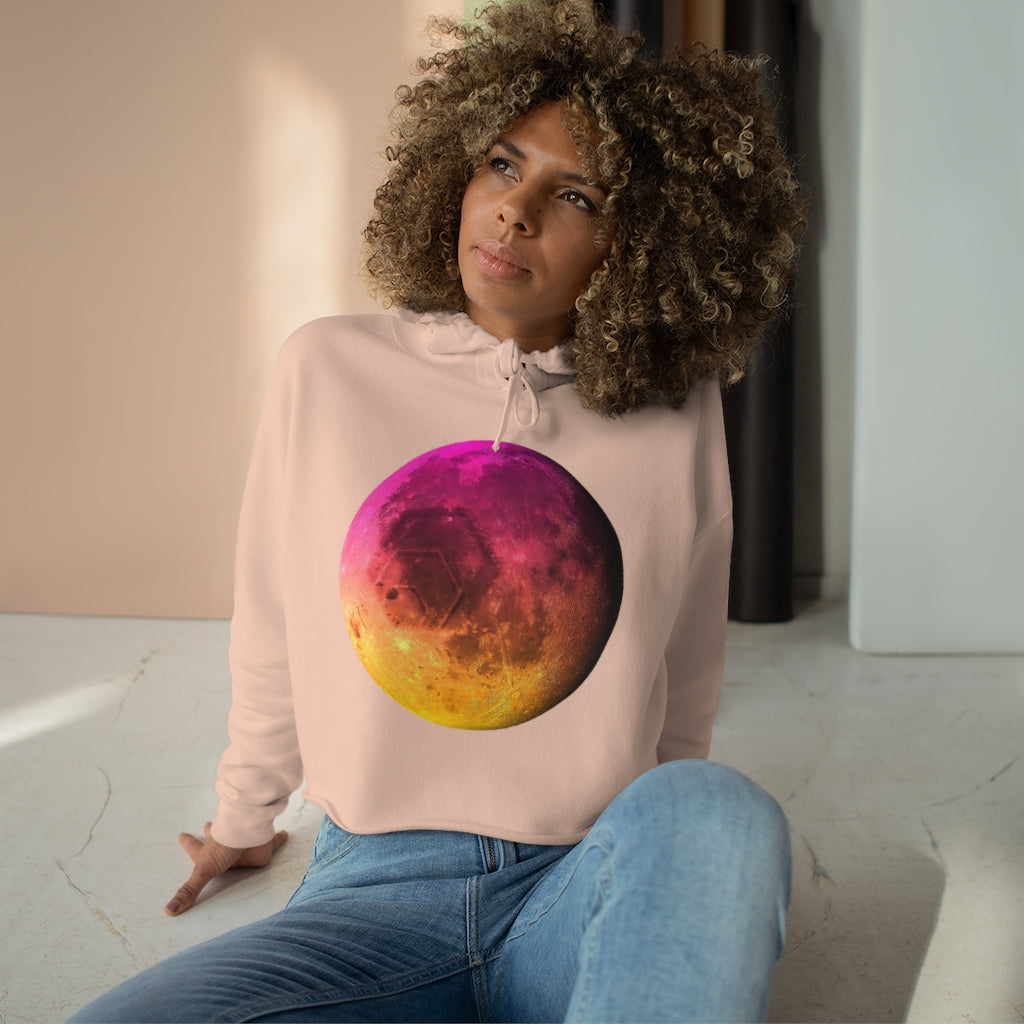 HEX To The Moon Women's Crop Hoodie