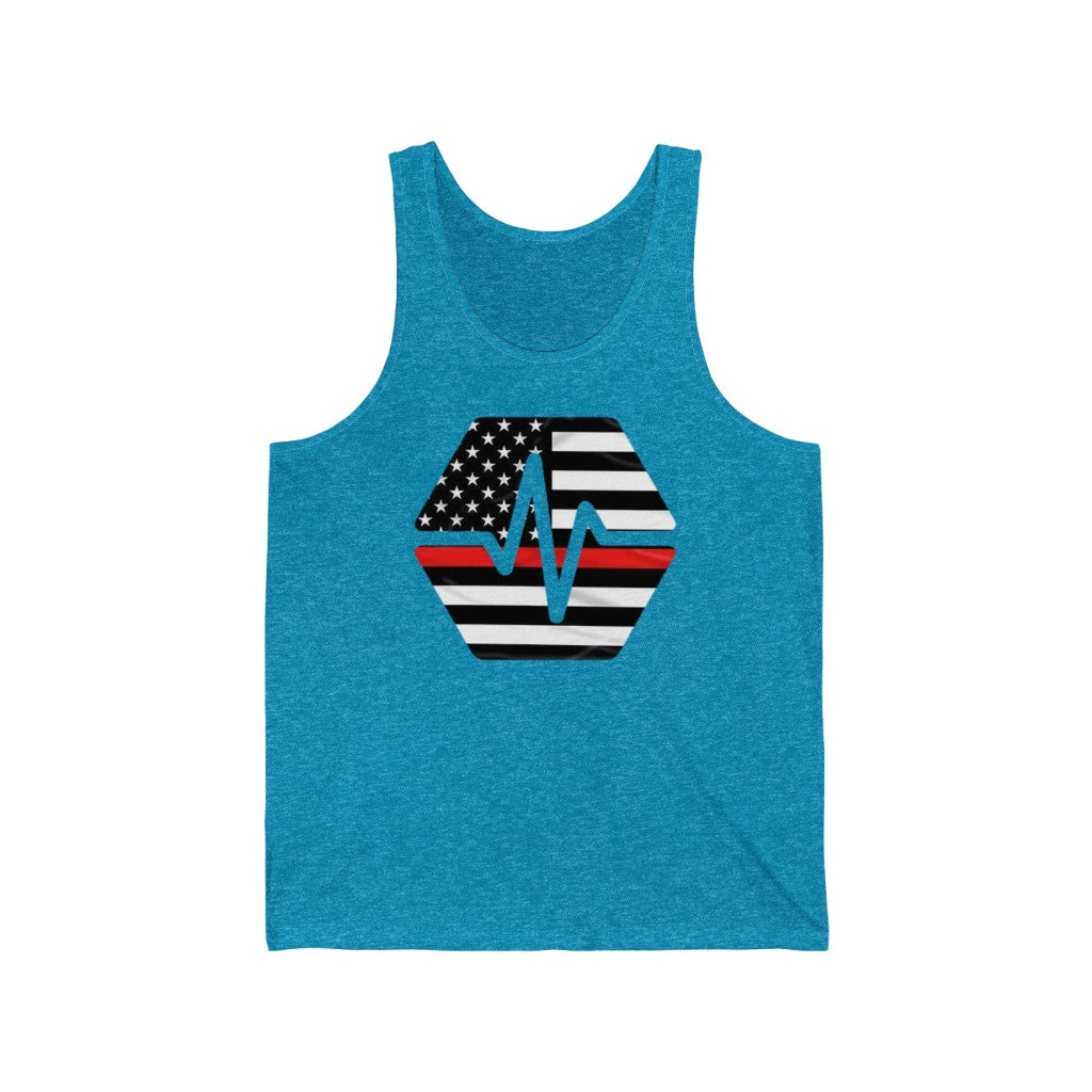 PulseChain Thin Red Line Unisex Jersey Tank