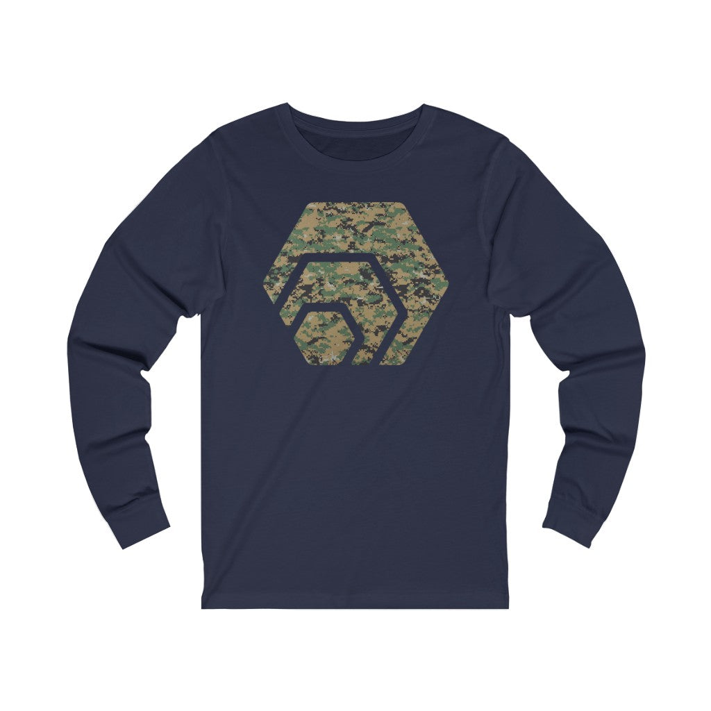 HEX Marine Camouflage Unisex Jersey Long Sleeve Tee