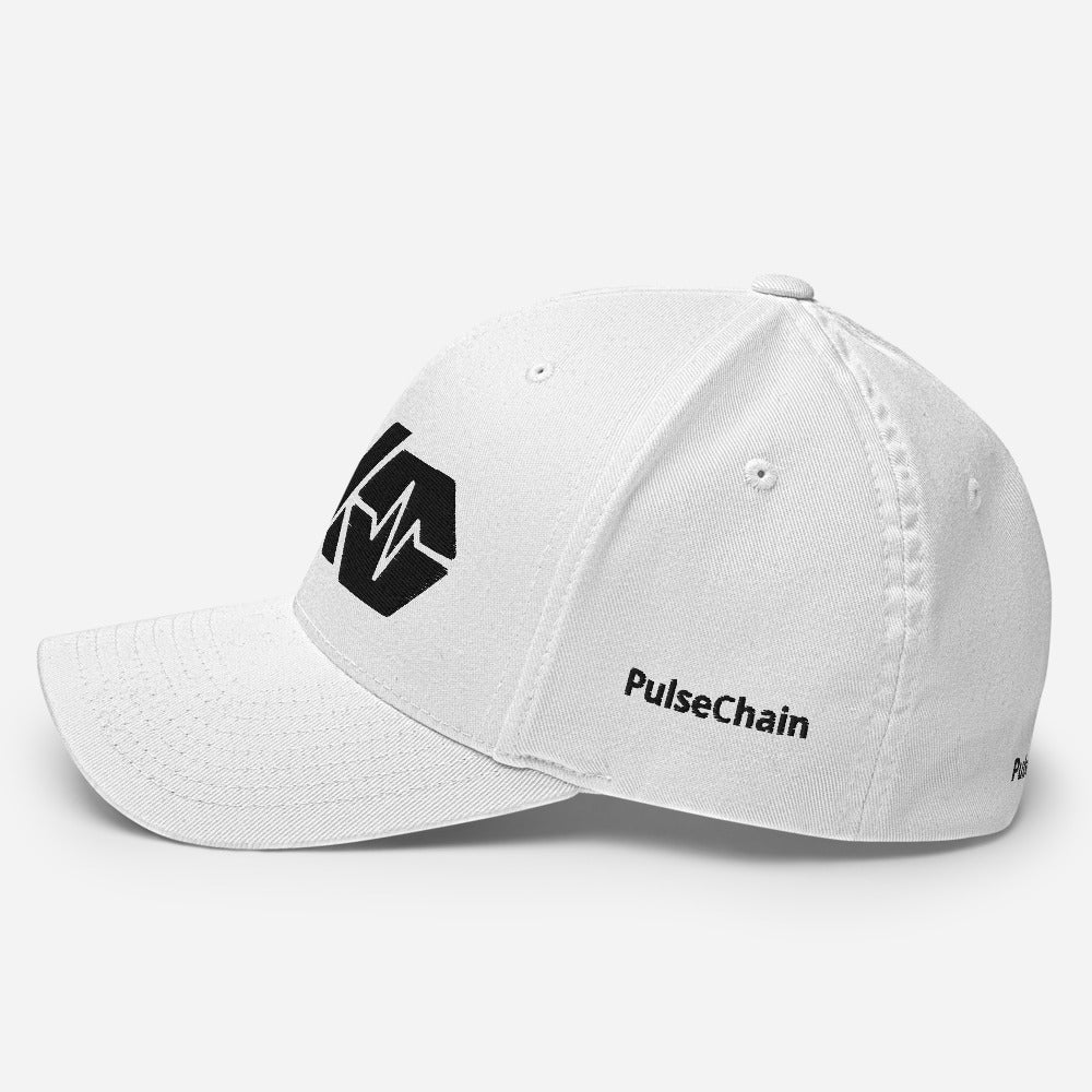 HEX PulseX PulseChain Structured Twill Cap - Flexfit - With Side and Back Embroidery