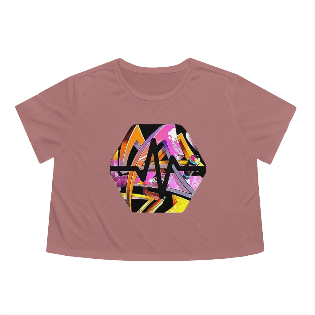 PulseChain Graffiti #6 Women's Flowy Cropped Tee