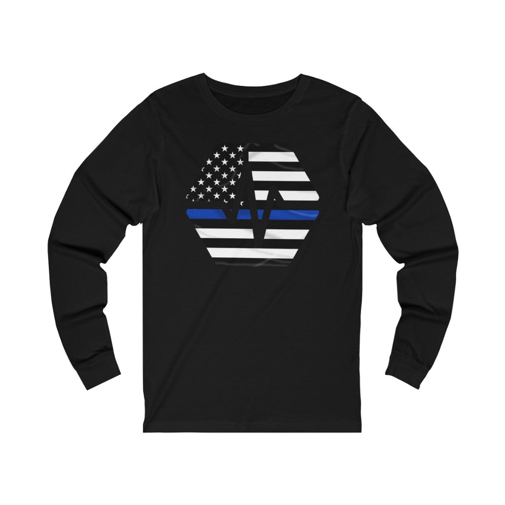 PulseChain Thin Blue Line Unisex Jersey Long Sleeve Tee
