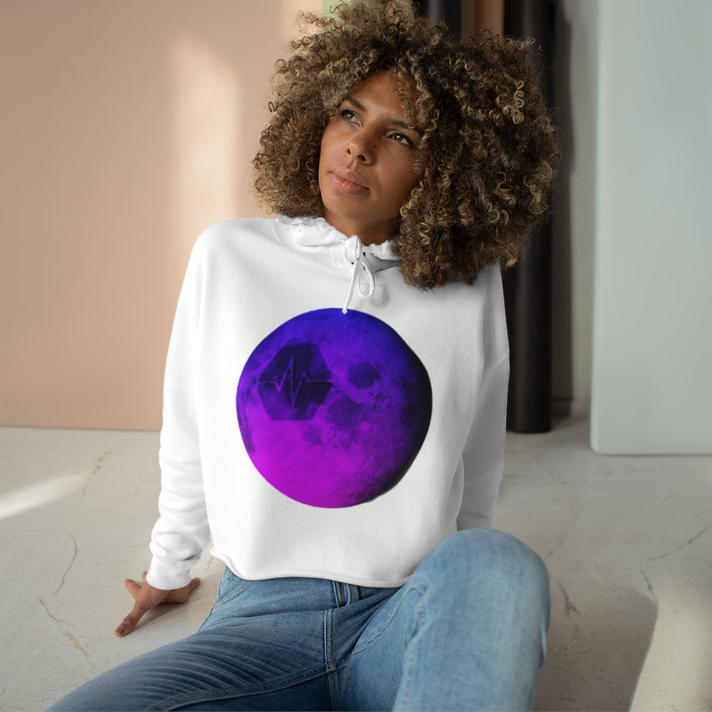 Pulse To The Moon Women's Crop Hoodie