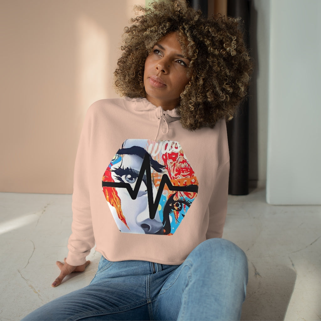 PulseChain Graffiti #3 Women's Crop Hoodie