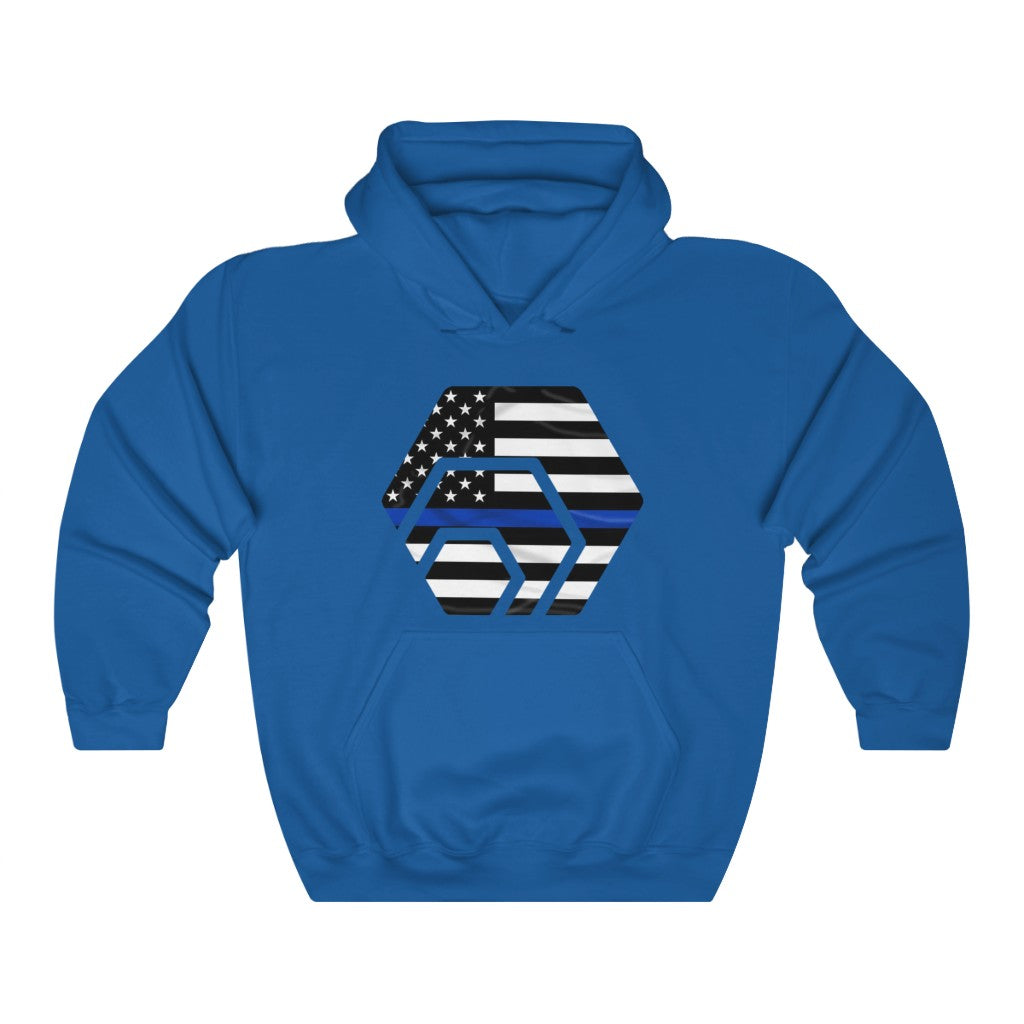 HEX Thin Blue Line Unisex Heavy Blend Hooded Sweatshirt