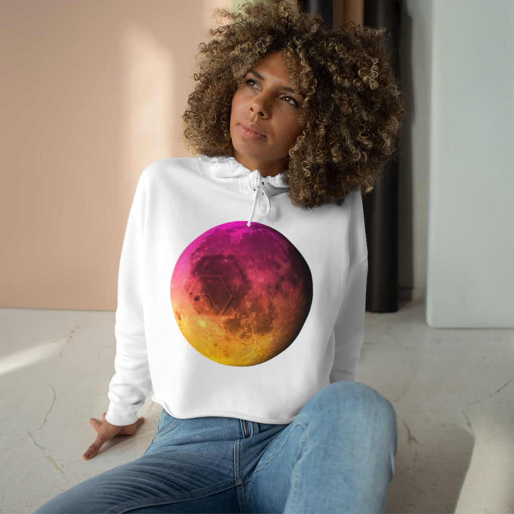 HEX To The Moon Women's Crop Hoodie
