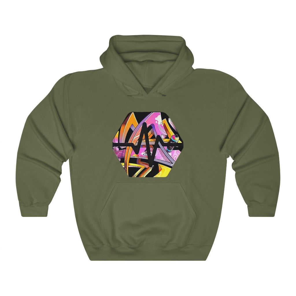 PulseChain Graffiti #6 Unisex Heavy Blend Hooded Sweatshirt