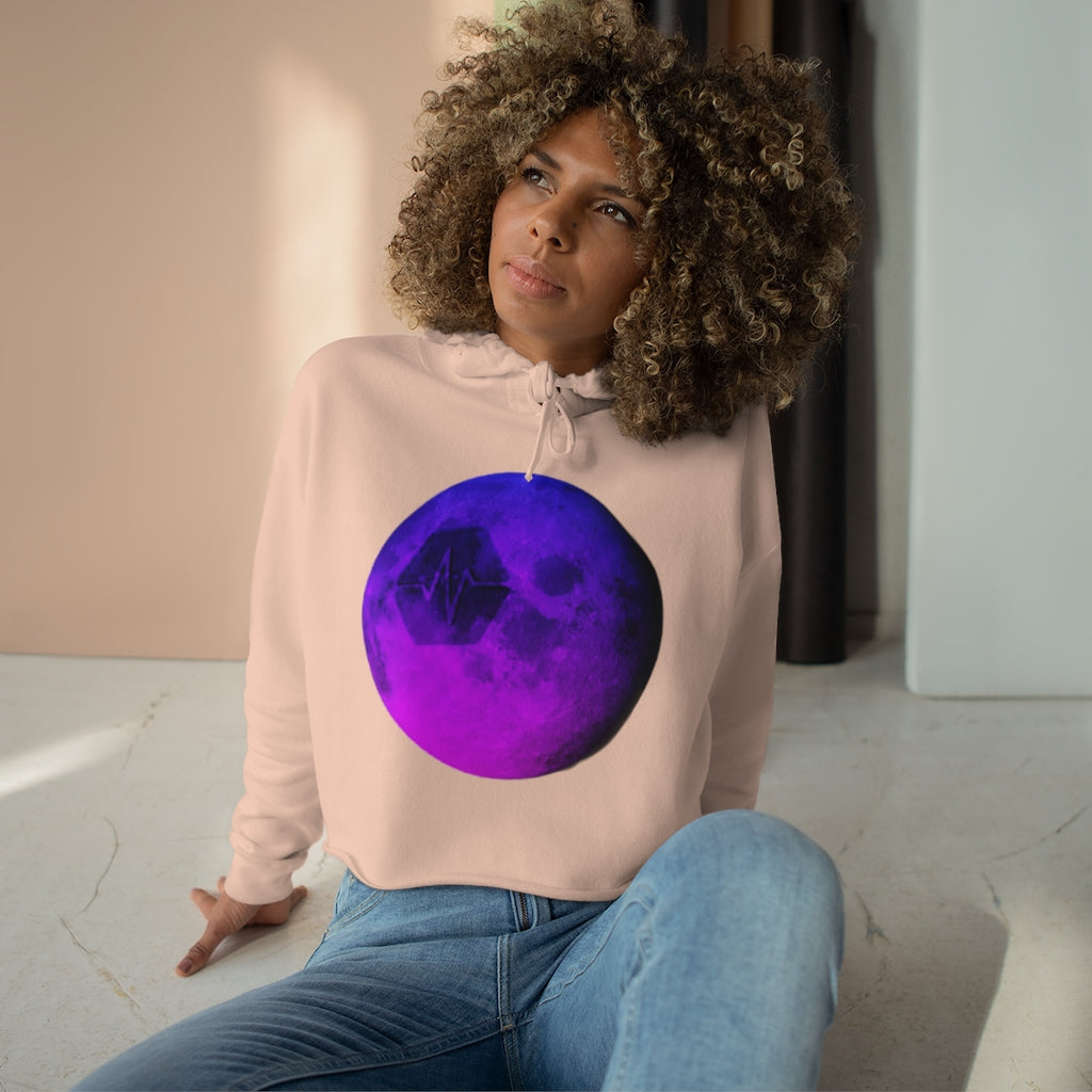 Pulse To The Moon Women's Crop Hoodie