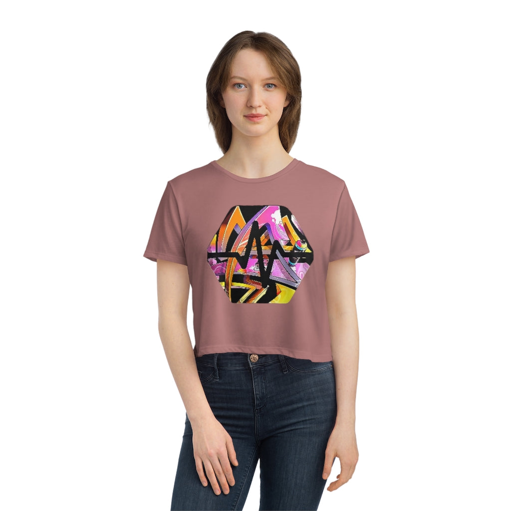 PulseChain Graffiti #6 Women's Flowy Cropped Tee