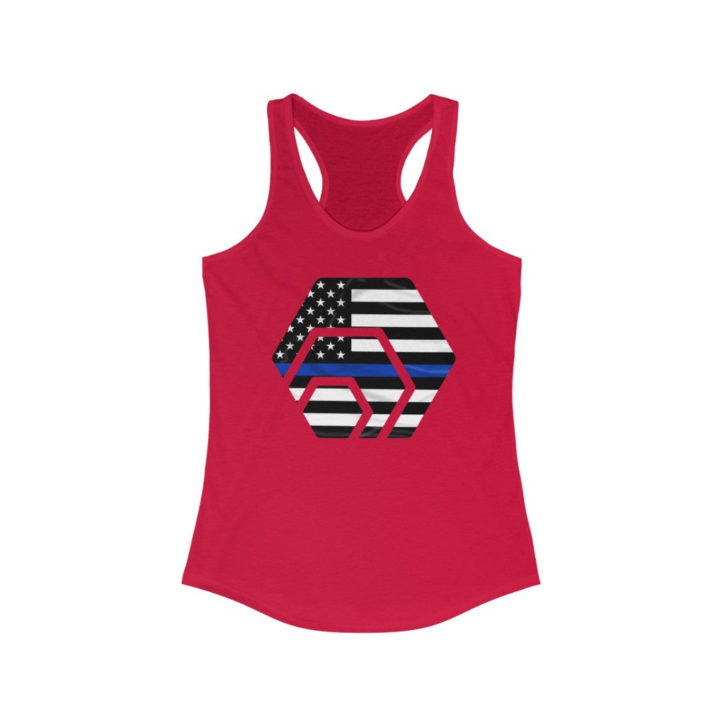 HEX Thin Blue Line Women's Ideal Racerback Tank