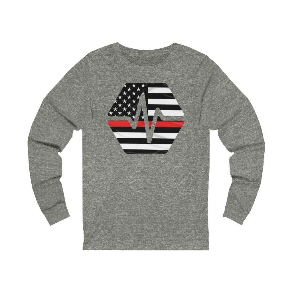 PulseChain Thin Red Line Unisex Jersey Long Sleeve Tee