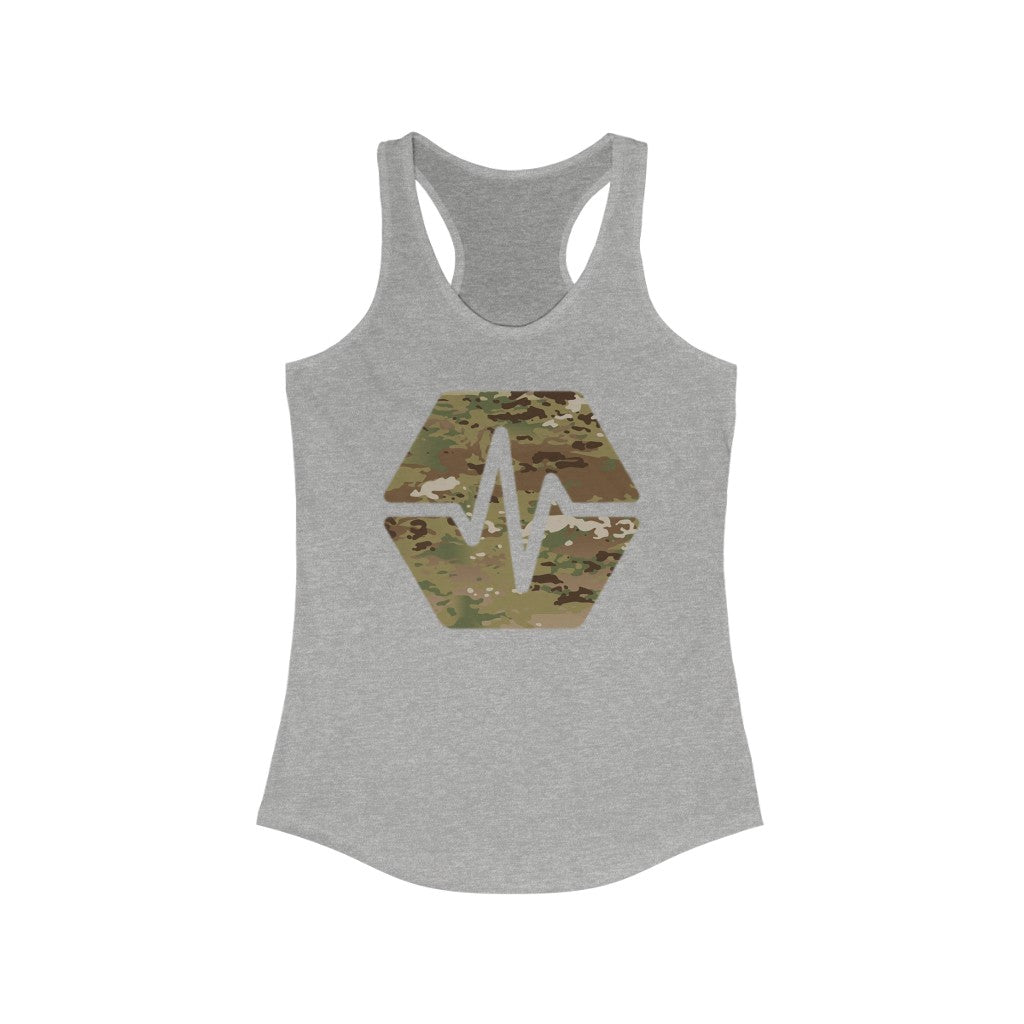 PulseChain Army Camouflage Women's Ideal Racerback Tank