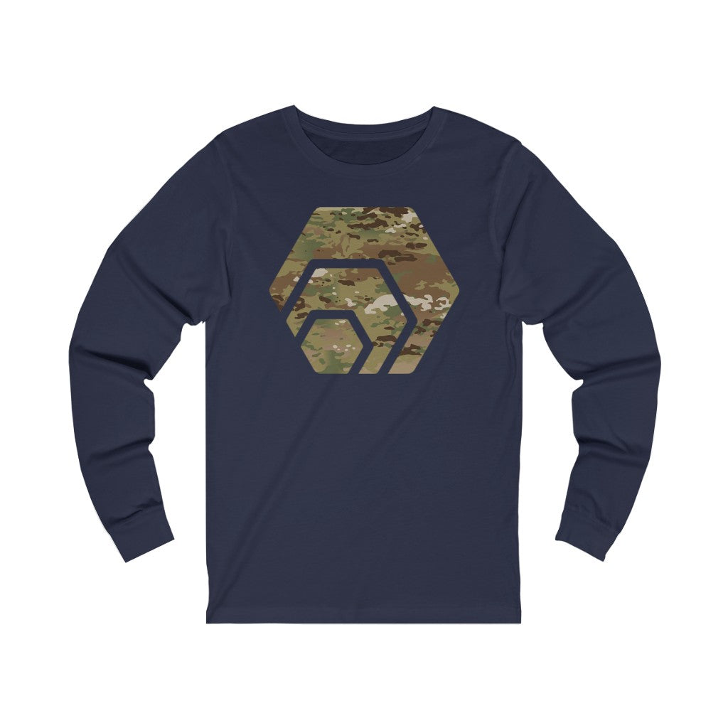 Hex Army Camouflage Unisex Jersey Long Sleeve Tee
