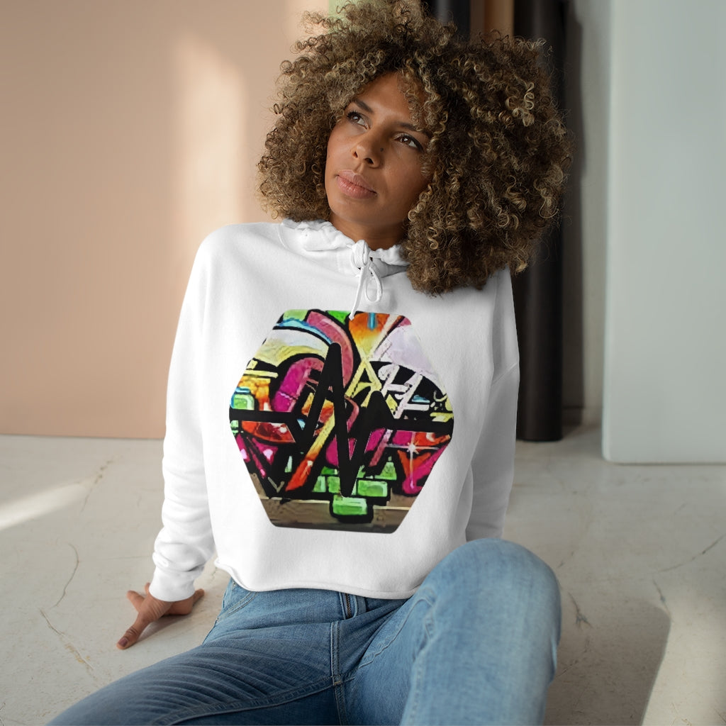 PulseChain Graffiti #4 Women's Crop Hoodie