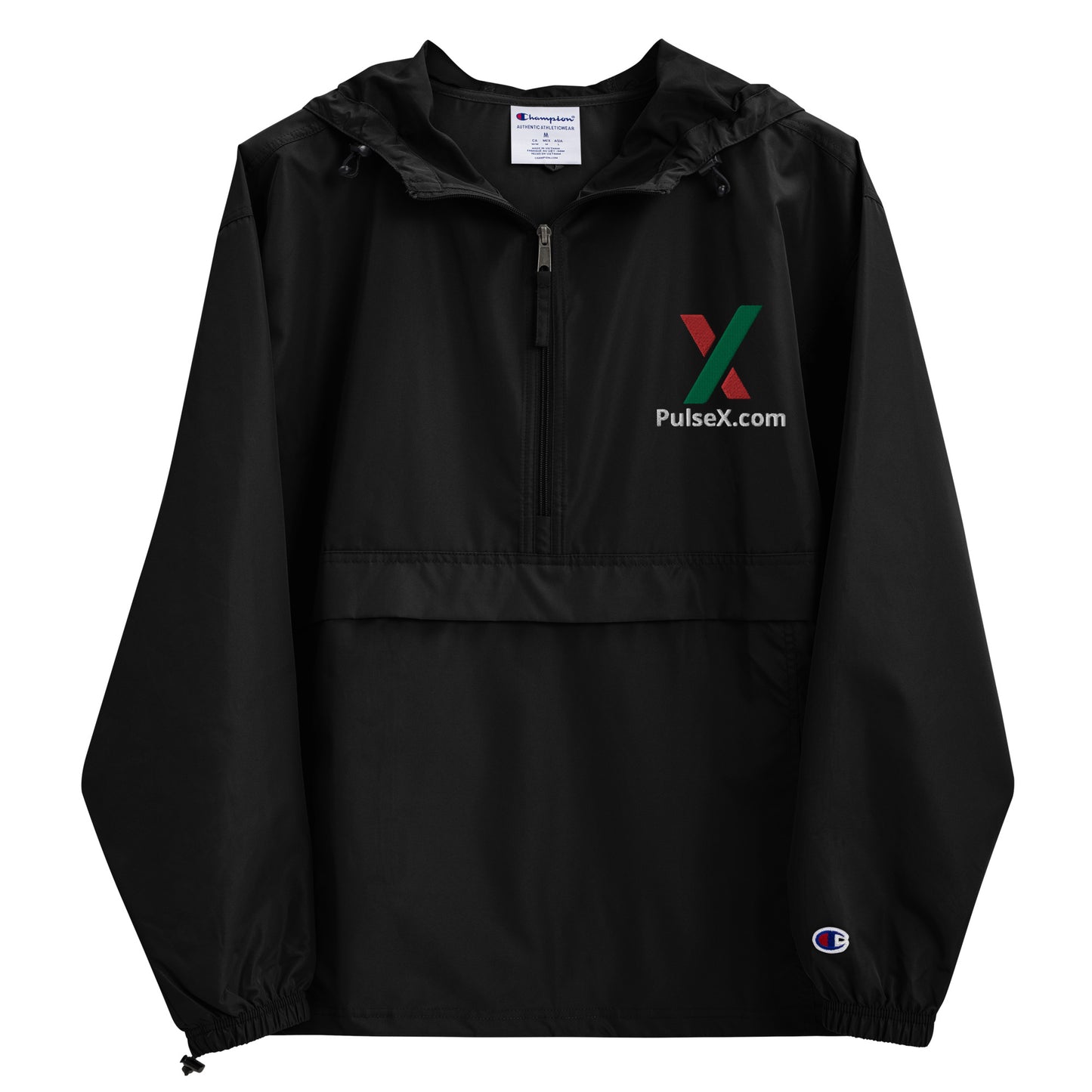PulseX.com Embroidered Packable Jacket