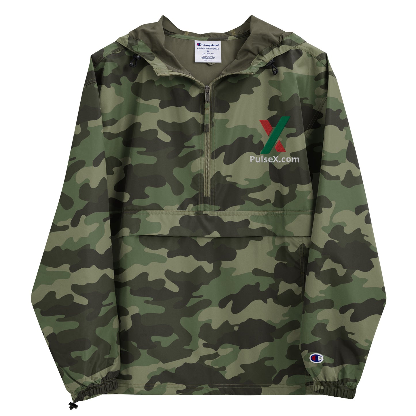 PulseX.com Embroidered Packable Jacket
