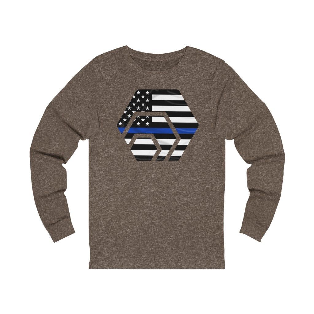 HEX Thin Blue Line Unisex Jersey Long Sleeve Tee