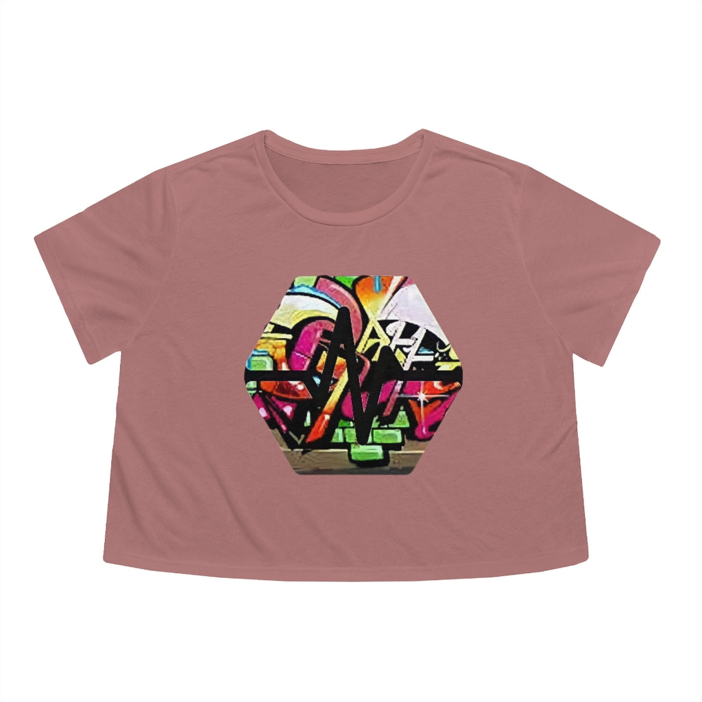 PulseChain Graffiti #4 Women's Flowy Cropped Tee