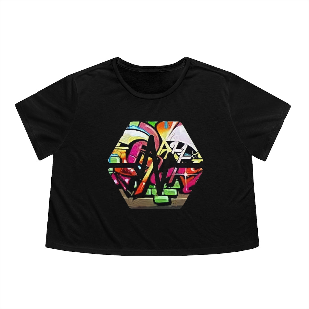 PulseChain Graffiti #4 Women's Flowy Cropped Tee