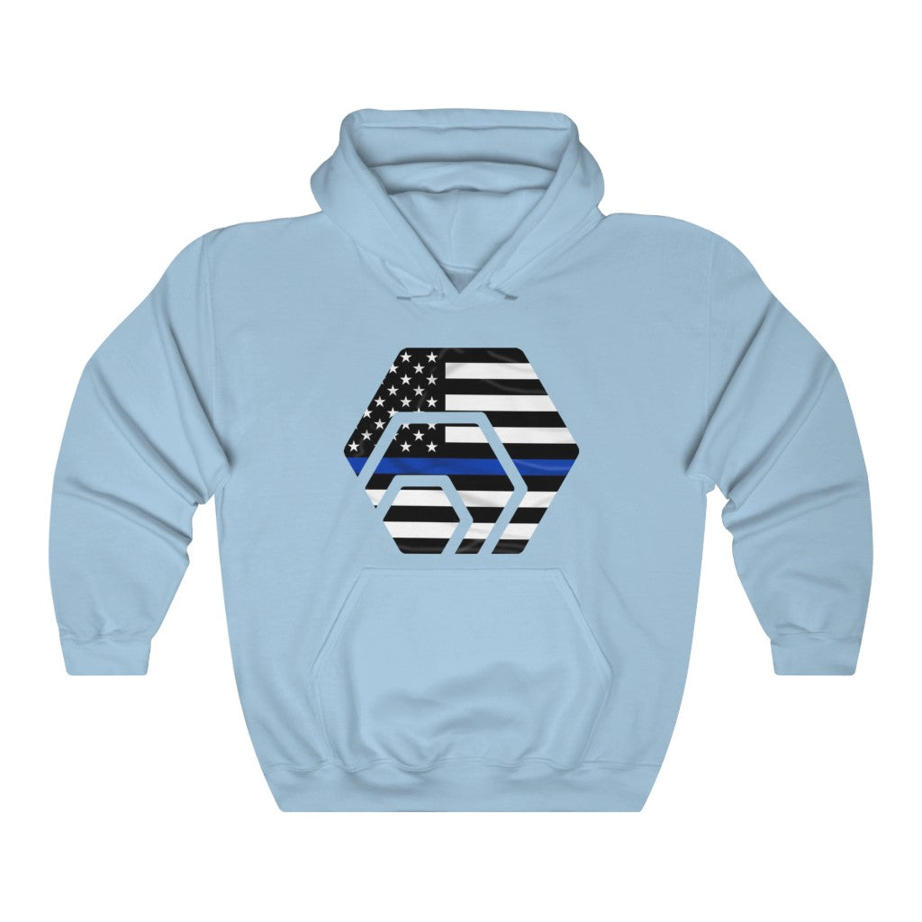 HEX Thin Blue Line Unisex Heavy Blend Hooded Sweatshirt