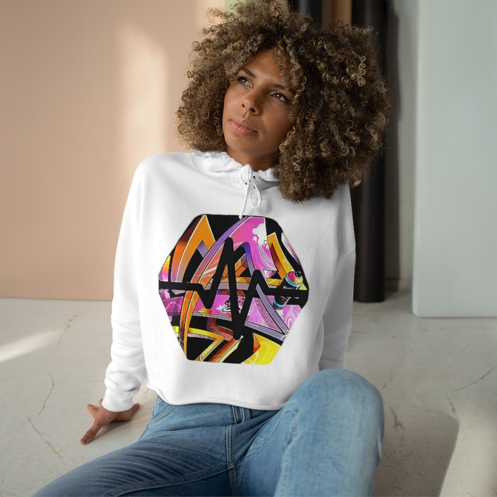 PulseChain Graffiti #6 Women's Crop Hoodie