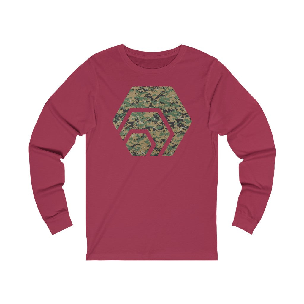 HEX Marine Camouflage Unisex Jersey Long Sleeve Tee