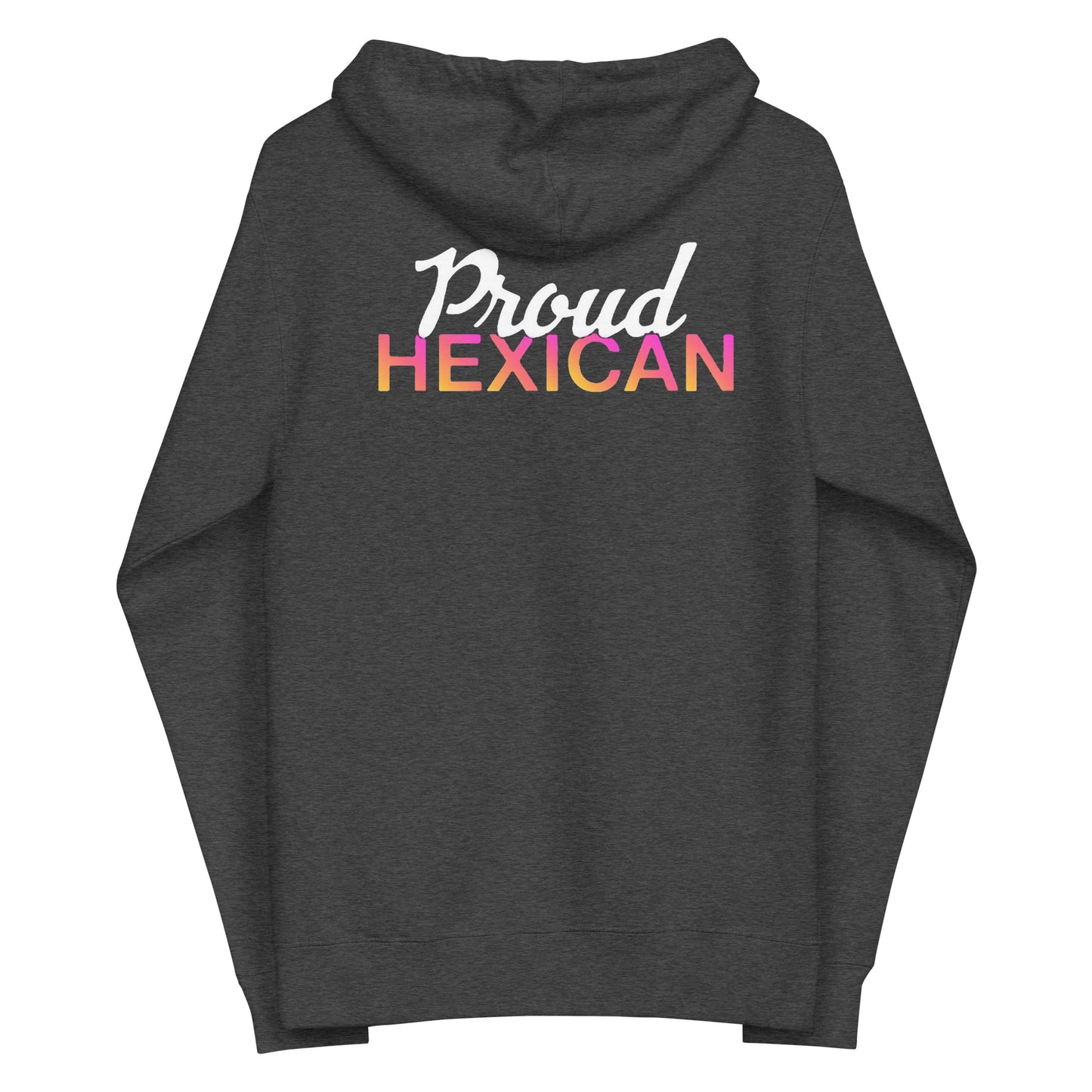 Proud Hexican HEX Unisex Fleece Zip Up Hoodie (Front & Back)