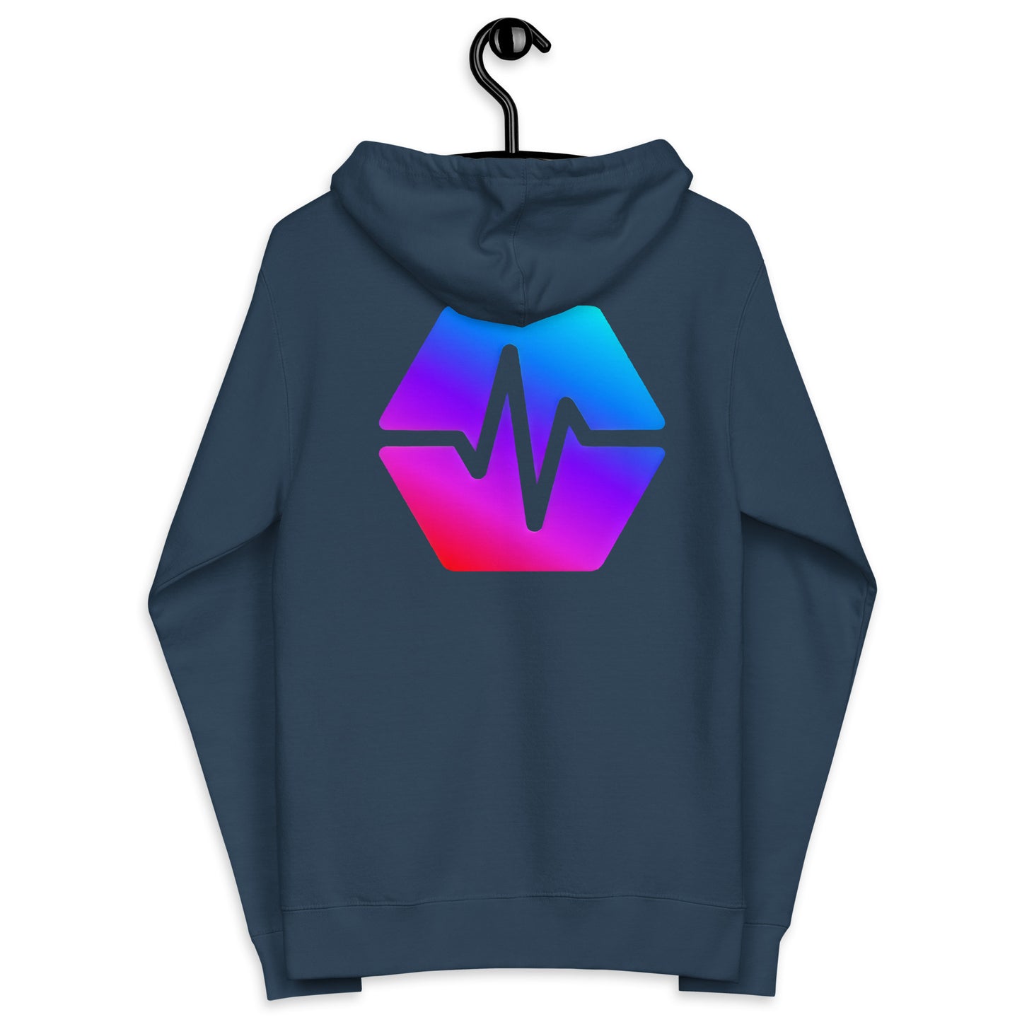 PulseChain.com Unisex Fleece Zip Up Hoodie (Front & Back)