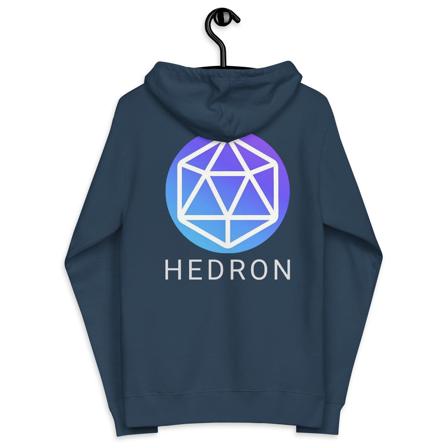 Hedron Unisex Fleece Zip Up Hoodie (Front & Back)