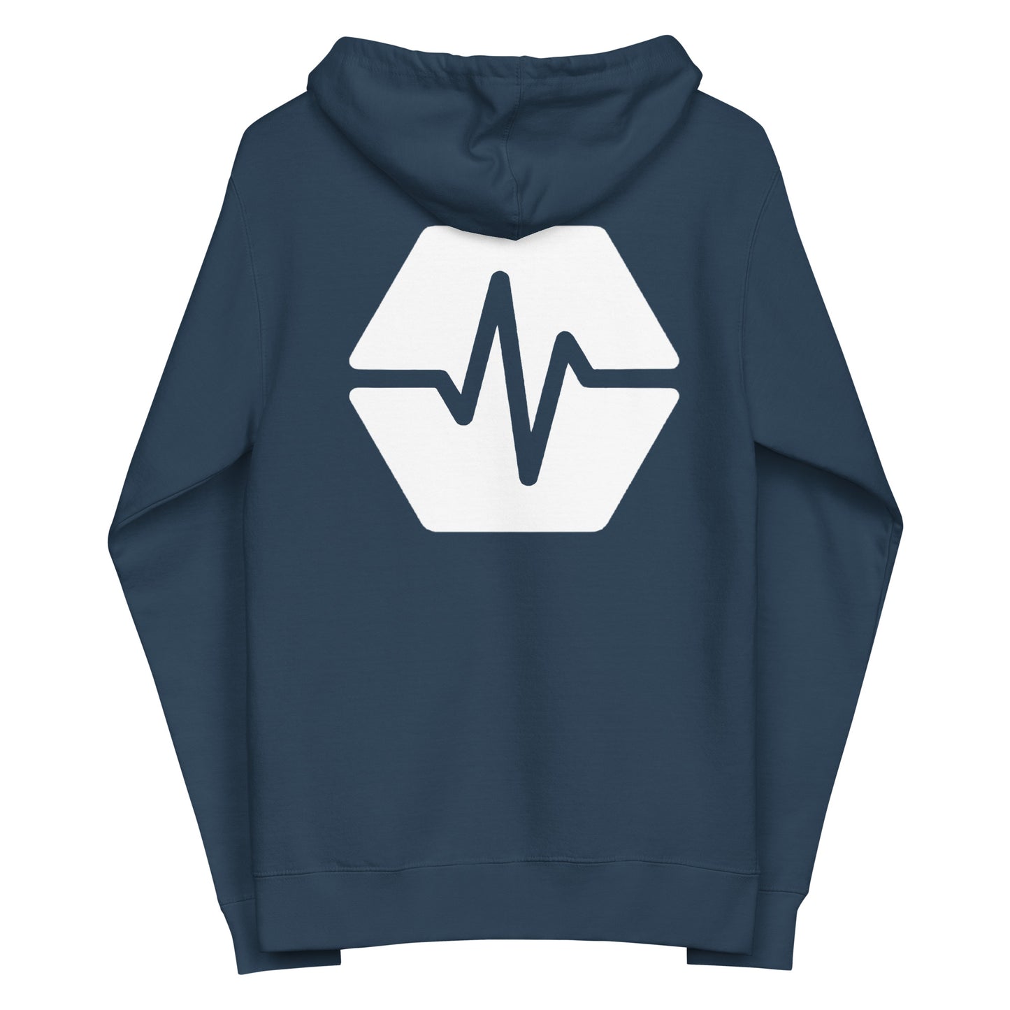 PulseChain Unisex Fleece Zip Up Hoodie (Front & Back)