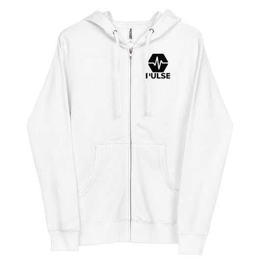 PulseChain Unisex Fleece Zip Up Hoodie (Front & Back)