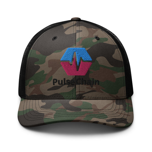 PulseChain Camouflage Trucker Hat (Embroidered)
