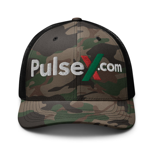 PulseX.com Camouflage Trucker Hat (Embroidered)