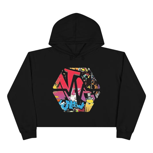PulseChain Graffiti #1 Women's Crop Hoodie